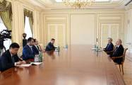  Le président azerbaïdjanais a reçu le président de l’Association du peuple chinois pour l’amitié avec l’étranger 