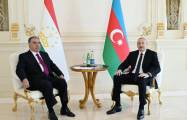   Entretien en tête-à-tête des présidents Ilham Aliyev et Emomali Rahmon  