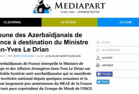   Les Azerbaïdjanais de France adressent un message au ministre français de l’Europe et des Affaires étrangères  