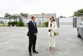 Mehriban Aliyeva visite une nouvelle école dans le bourg de Biné de Bakou