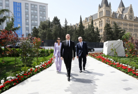   Le président Aliyev et son épouse participent à l’inauguration du nouveau bâtiment de l’Institut de botanique à Bakou  