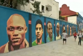Un mur à la gloire des sportifs-réfugiés voit le jour à Rio