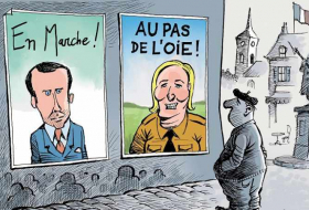 Macron face à Le Pen - CARICATURE