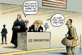 La politique d'immigration de Donald Trump - Caricature