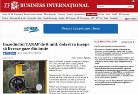Le projet TANAP dans la presse roumaine et bulgare