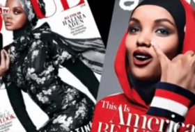 Un mannequin voilé en couverture de Vogue pour la première fois
