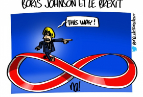 Boris Johnson et le Brexit -   CARICATURE  