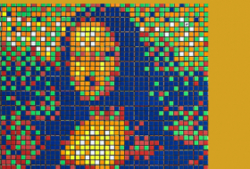     La Joconde 2020,   version Rubik's cube  