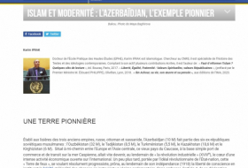   Le site «Musulmansenfrance» publie un article intitulé «Islam et modernité : l'Azerbaïdjan, l'exemple pionnier»  