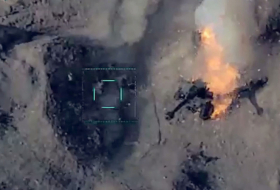  Une  vidéo  de la destruction des pièces d'artillerie des forces arméniennes pendant la Guerre patriotique diffusée 