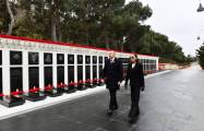  Tragédie du 20 Janvier : le président Ilham Aliyev et Mehriban Aliyeva ont visité l'Allée des Martyrs - Mise à Jour