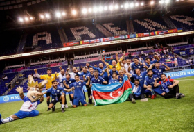  L'équipe nationale de mini-foot d'Azerbaïdjan devenue championne d'Europe 