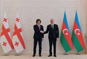  Le président Ilham Aliyev s’entretient en tête-à-tête avec le Premier ministre géorgien 