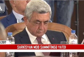 Sarkissian s'est endormi au cours de la réunion des présidents - VIDEO