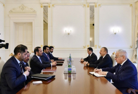 Le président Ilham Aliyev a reçu une délégation qatarie conduite par le ministre des Affaires étrangères