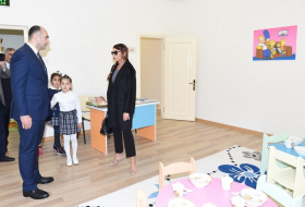 La première dame d’Azerbaïdjan a inauguré une école maternelle à Bouzovna